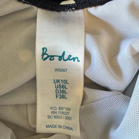 Boden One Piece US 6L Navy Blue with white polka dot swimsuit - Picture 6 of 7